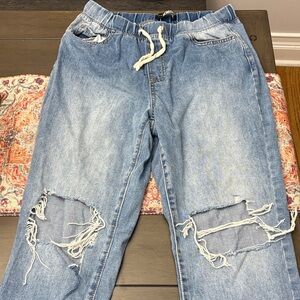 Rewash Light Blue Distressed Women’s Jeans